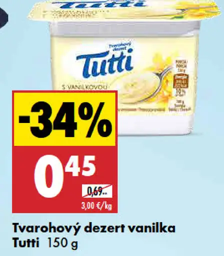 Tutti Tvarohový dezert vanilka