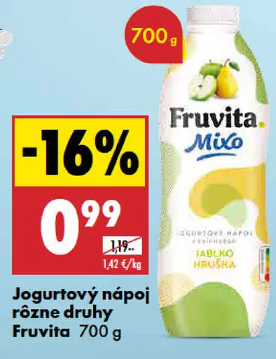 Fruvita Mío jogurtový nápoj rôzne druhy