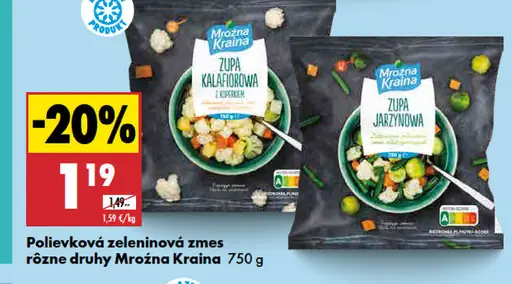 Mroźna Kraina Polievková zeleninová zmes