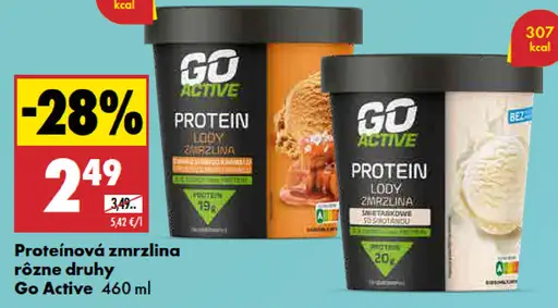 Go Active Proteinová zmrzlina rôzne druhy
