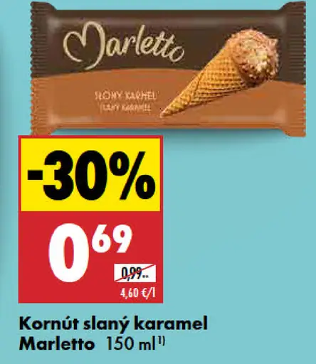 Marletto kornút slaný karamel