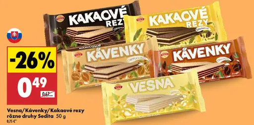 Sedita Kakaové rezy keksíky