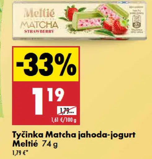 Meltíé tyčinka Matcha jahoda-jogurt