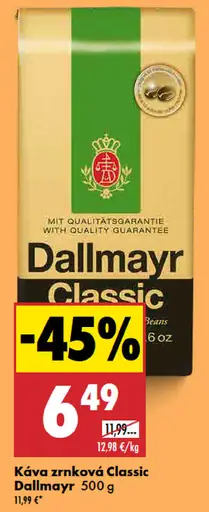 Dallmayr Classic Káva zrnková