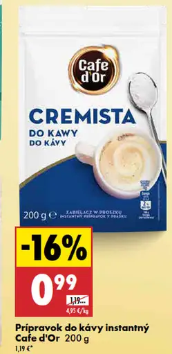 Cafe d’Or Cremista prípravok do kávy instantný