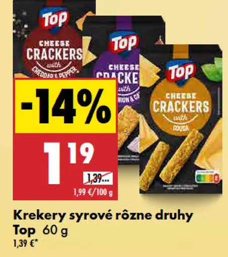 Krekery syrové rôzne druhy