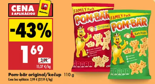 Pom-bär original / kečup chrumky