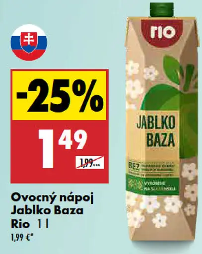Rio ovocný nápoj Jablko Baza