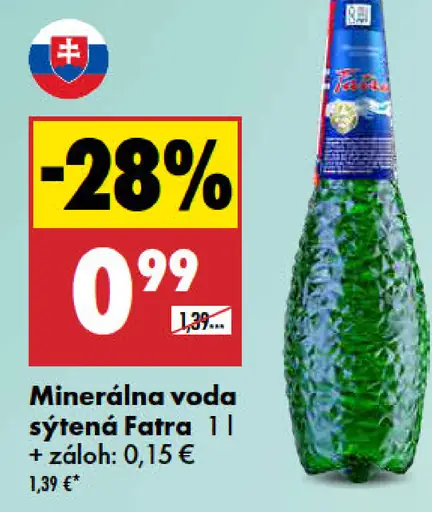 Fatra Prírodná minerálna voda sýtená