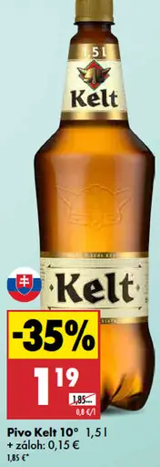 Kelt 10° pivo fľaša