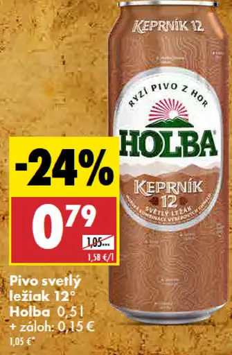 Holba Keprník 12 svetlý ležiak plechovka