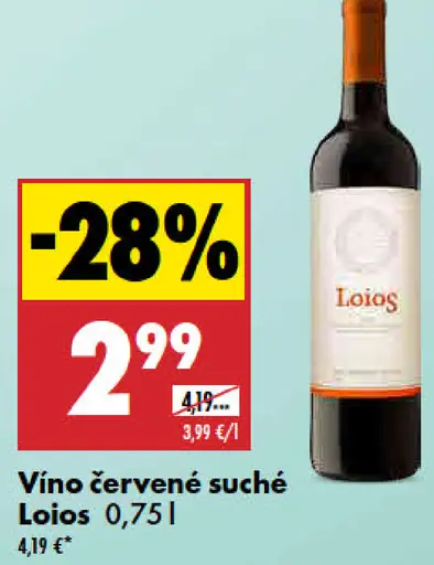 Vino červené suché Loios
