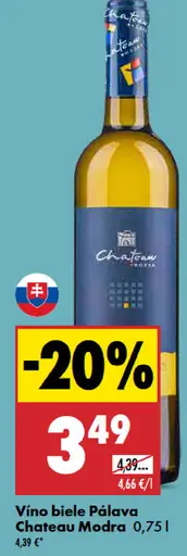 Chateau Modra Pálava biele