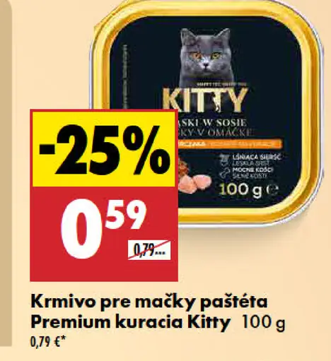 Kitty krmivo pre mačky paštéta