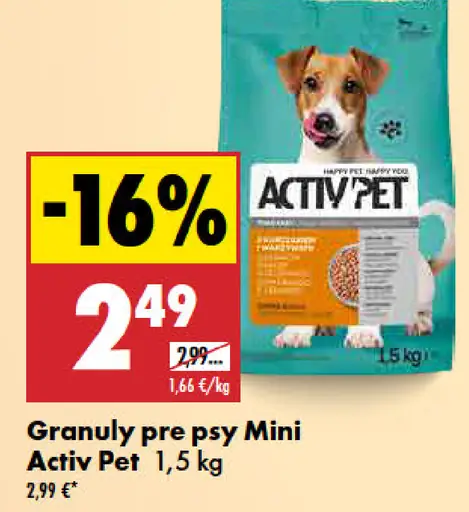 Mini Activ Pet Granuly pre psy