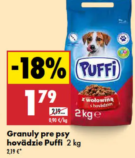 Puffi Granuly pre psy hovädzie
