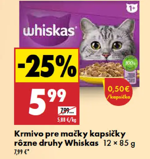 Whiskas kapsičky krmivo pre mačky