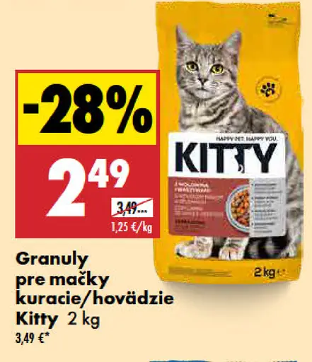 Kitty granuly pre mačky kuracie/hovädzie