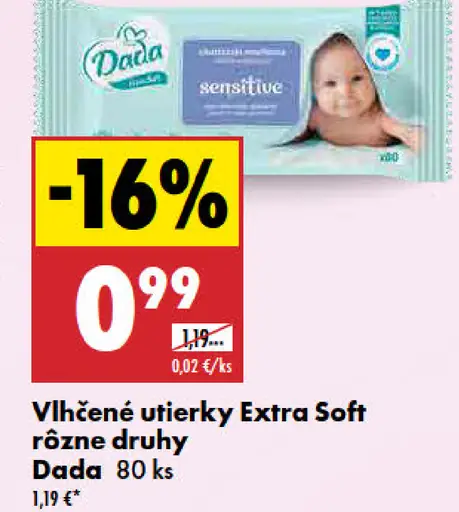 Dada Extra Soft vlhčené detské utierky