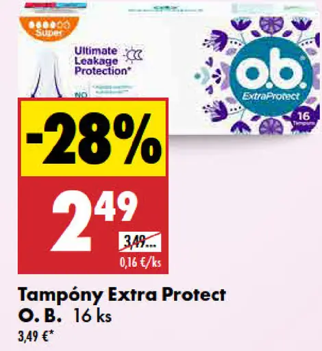 O.B. Tampóny Extra Protect