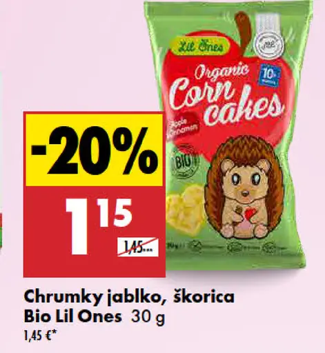 Lil Ones chrumky jablko, škorica