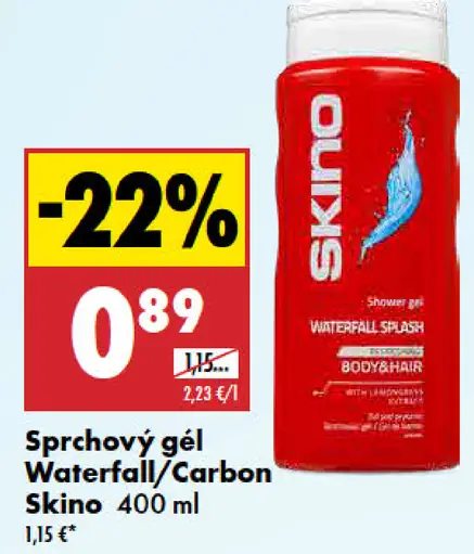 Sprchový gél Waterfall/Carbon Skino