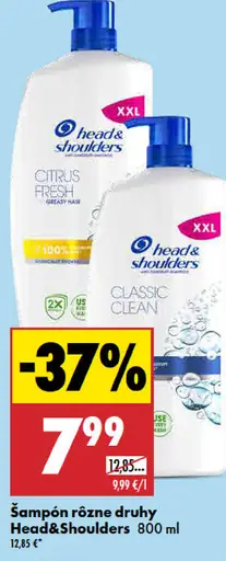 Head&Shoulders šampón rôzne druhy