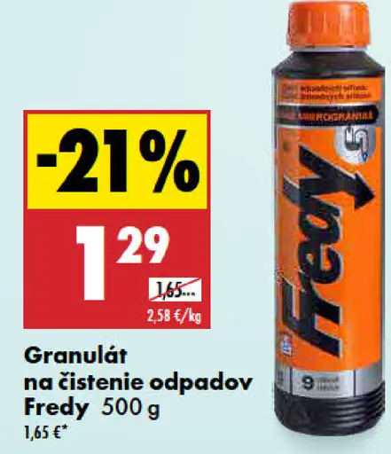Fredy Granulát na čistenie odpadov