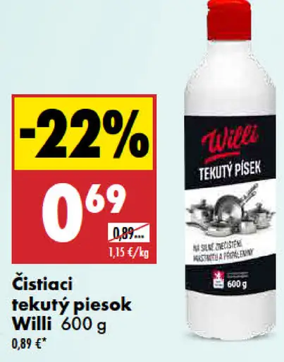 Willi čistiaci tekutý piesok