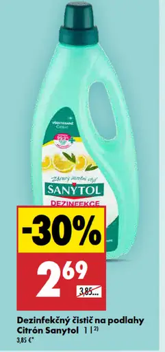 Sanytol dezinfekčný čistič na podlahy citrón