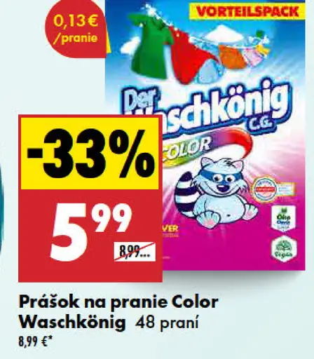 Color Waschkonig prášok na pranie
