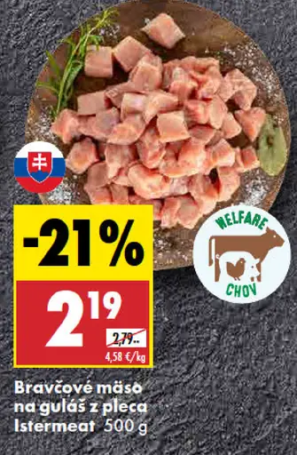 Istermeat Bravčové mäso na guláš