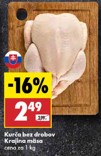Kurča bez drobov Krajina mäsa