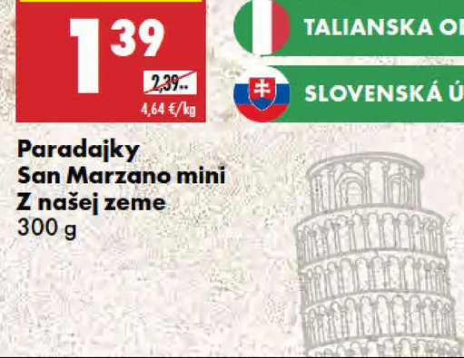 Paradajky San Marzano mini