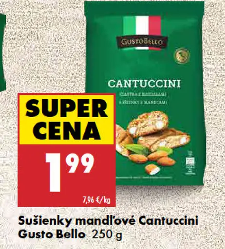 Gusto Bello sušienky mandľové Cantuccini