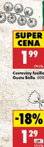 Gusto Bello cestoviny fusillioni