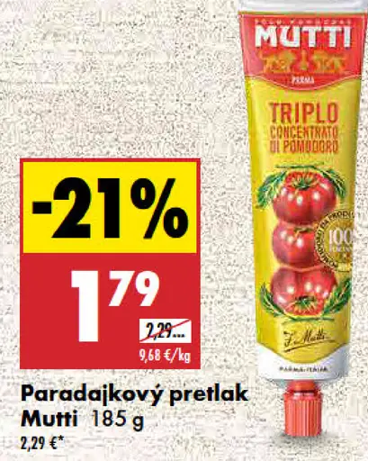 Mutti paradajkový pretlak Triplo koncentrato