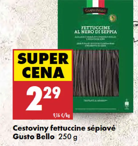 Gusto Bello Sépiové cestoviny fettuccine