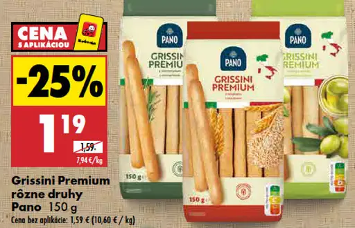 Grissini premium rôzne druhy Pano
