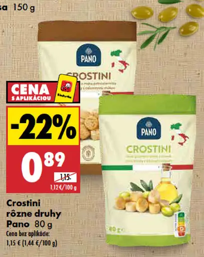 Pano Crostini – rôzne druhy