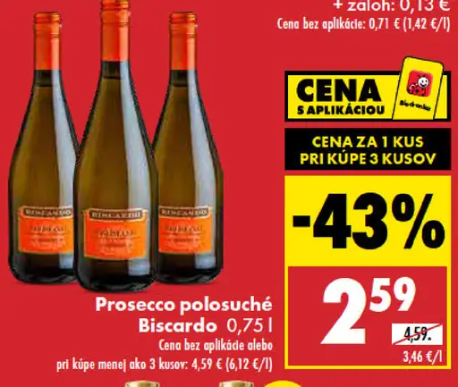 Biscardo polosladké prosecco
