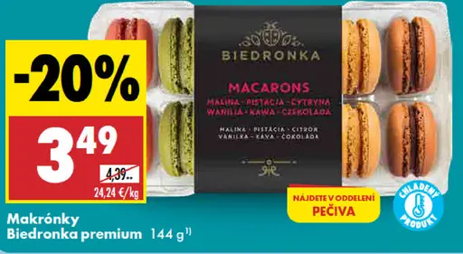 Biedronka Makrónky premium