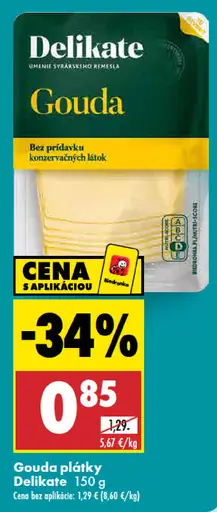 Delikate Gouda plátky