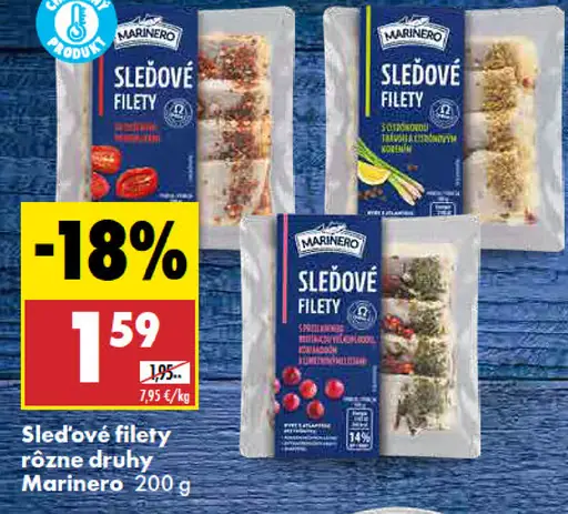 Sledové filety rôzne druhy