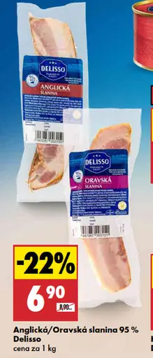 Anglická/Oravská slanina 95% Delisso