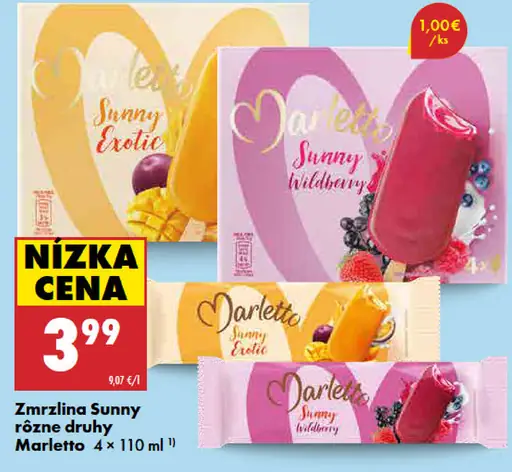 Marletto Sunny lesné ovocie zmrzlina