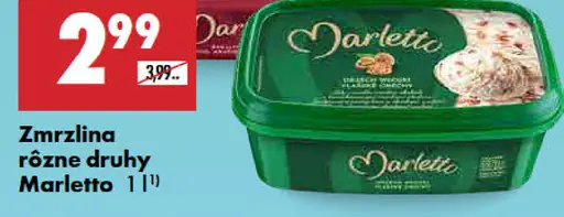 Marletto Zmrzlina rôzne druhy