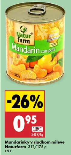 Natur Farm Mandarínky v sladkom náleve