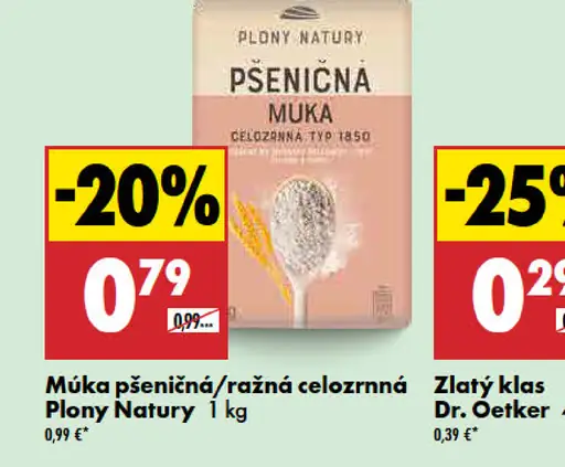 Plony Natury Múka pšeničná ražná celozrnná