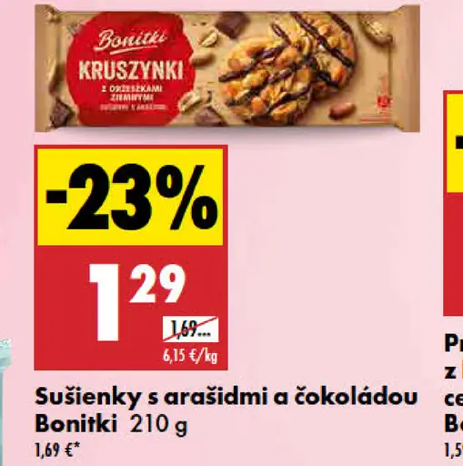 Bonitki Sušienky s arašidmi a čokoládou
